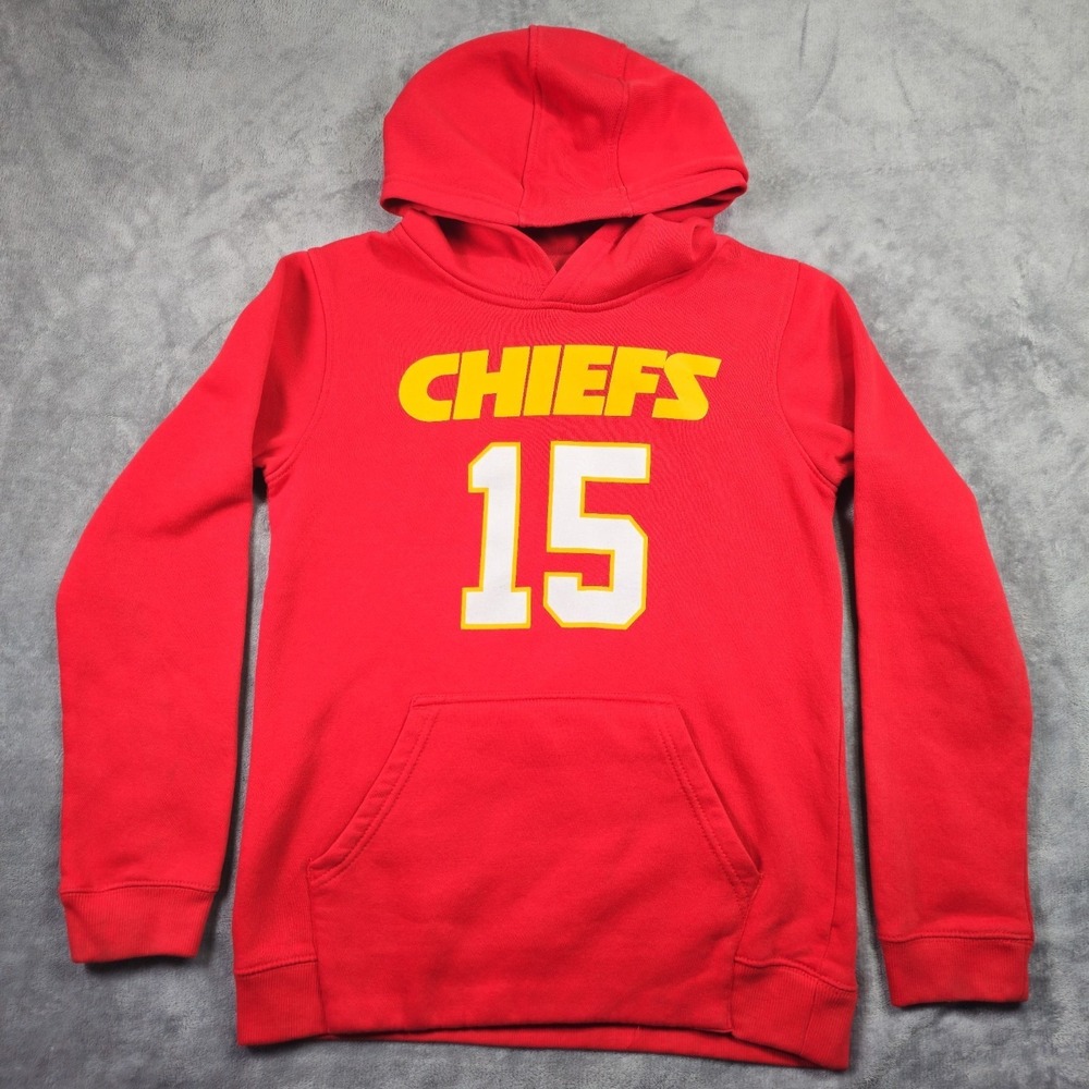 Kansas City Chiefs Red Youth/kids Large 14/16 Hoodie NFL Team Apparel Mahomes 15